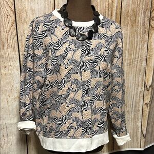 J. Crew Zebra sweatshirt 🖤